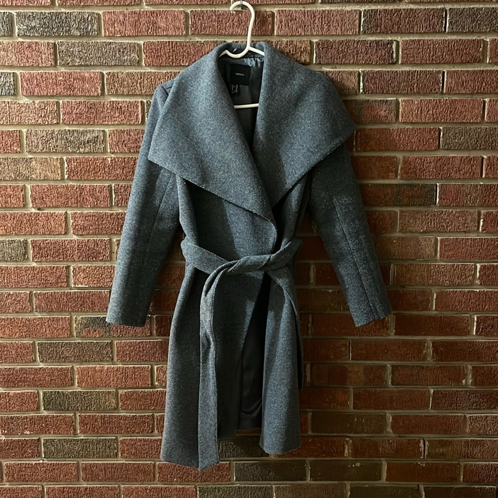 Forever 21 Long Wide Collar Pea Coat